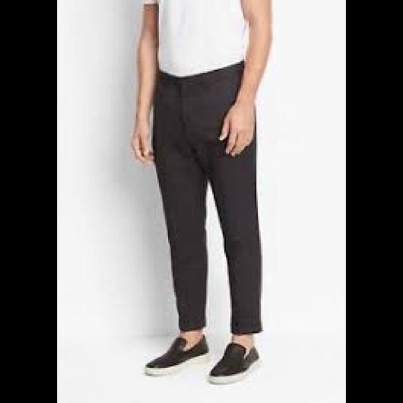 VINCE washed blue linen chino pant cuffed 32 - Picture 2 of 8